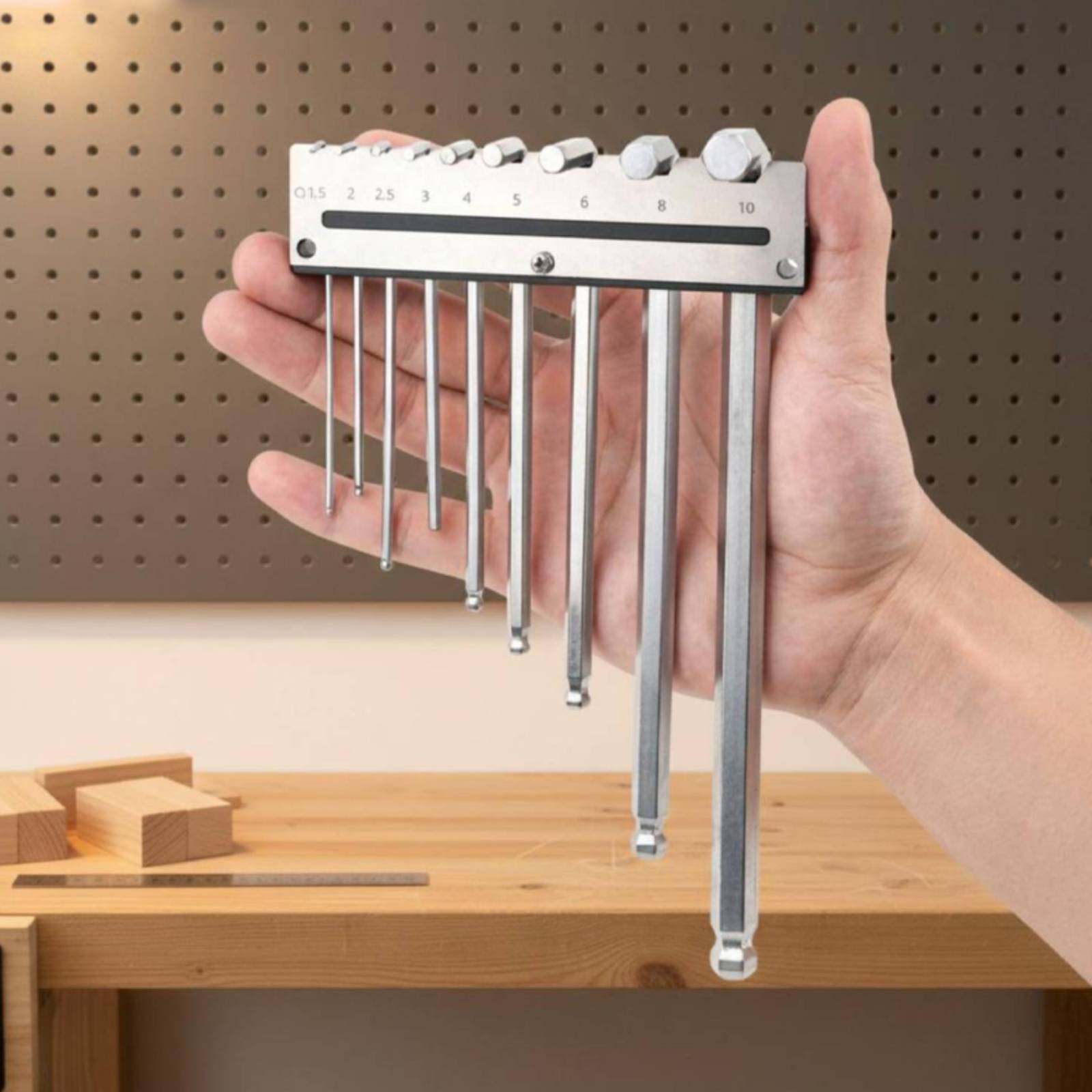 Workshop Tools Holder - Настенный держатель для шестигранных ключей, металлическая